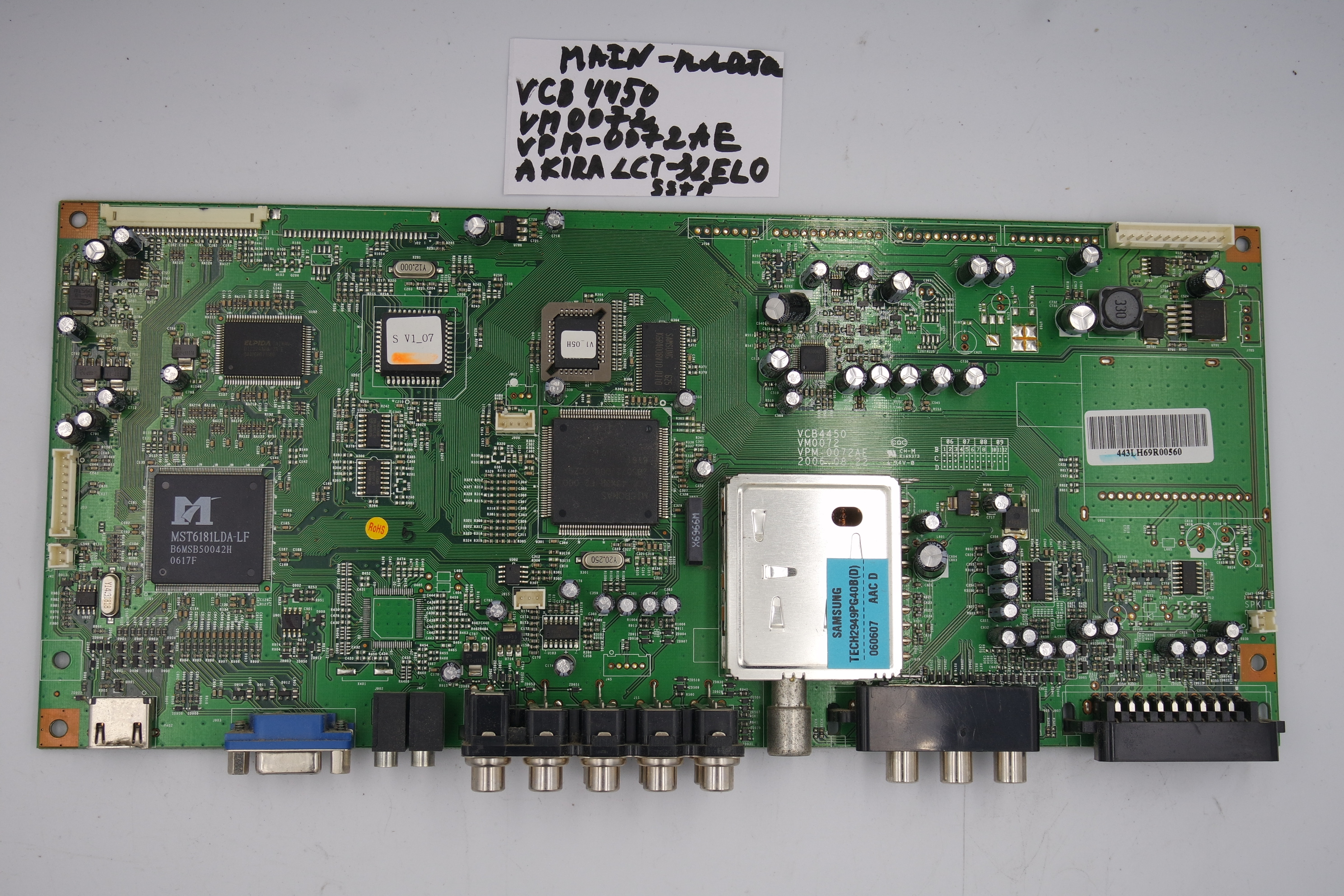 MAIN основная плата VCB4450 VM9972 VPM-0072AE Akira LCT-32EL0SSTP фото 1