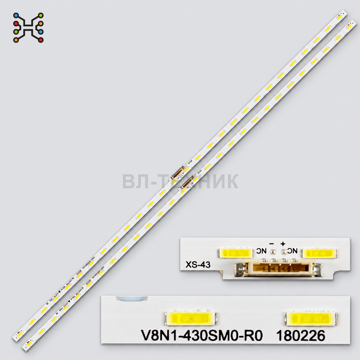 LED подсветка Samsung UE43NU7100U / UE43NU7120U / UE43NU7170U / UE43RU7100U, V8N1-430SM0-R0 фото 1