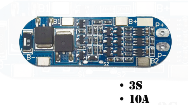 Плата BMS 3S для Li-ion 18650 аккумуляторов 10A фото 1