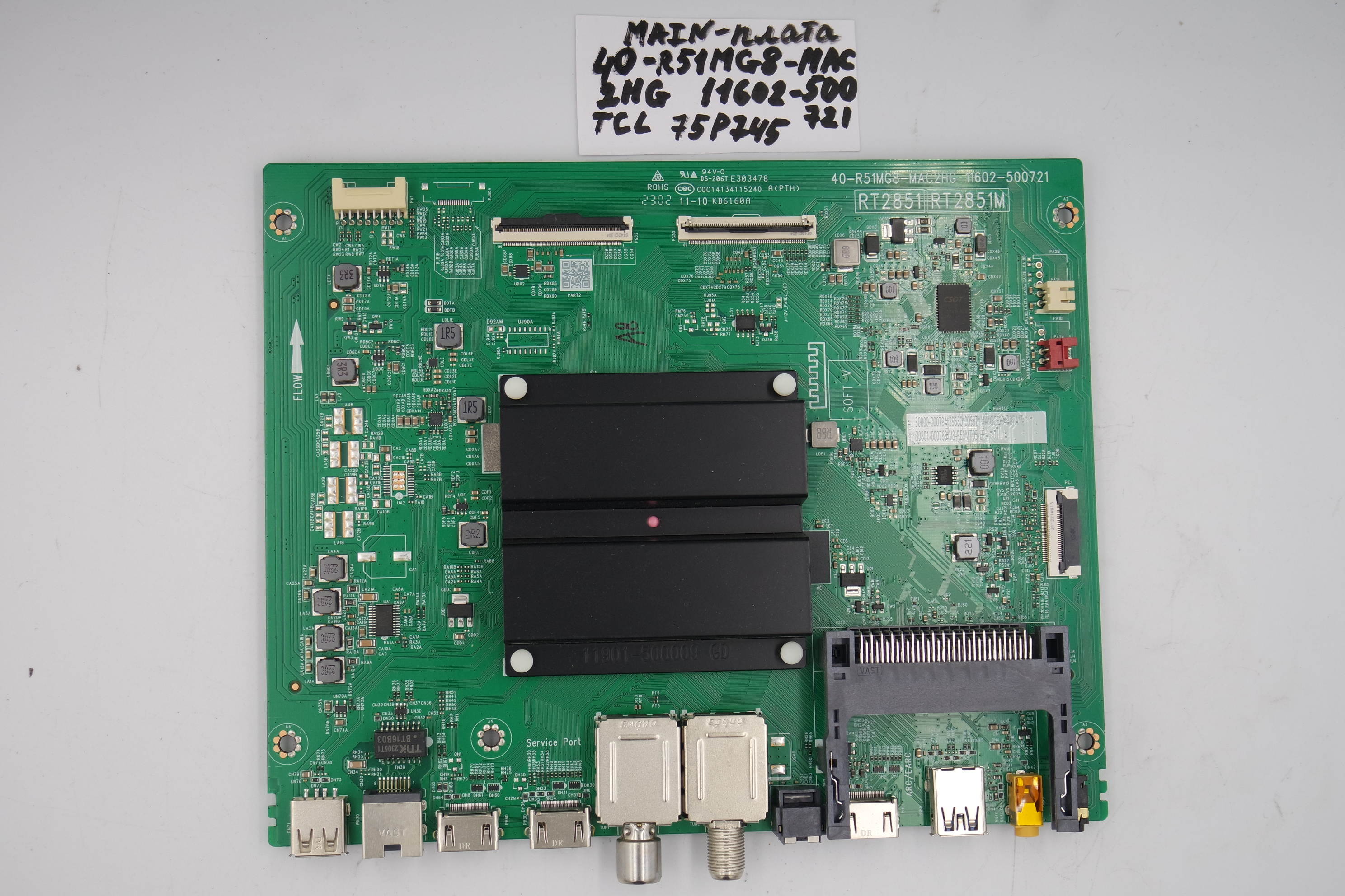 MAIN плата 40-R51MG8-MAC2HG 11602-500721 TCL 75P745 фото 1