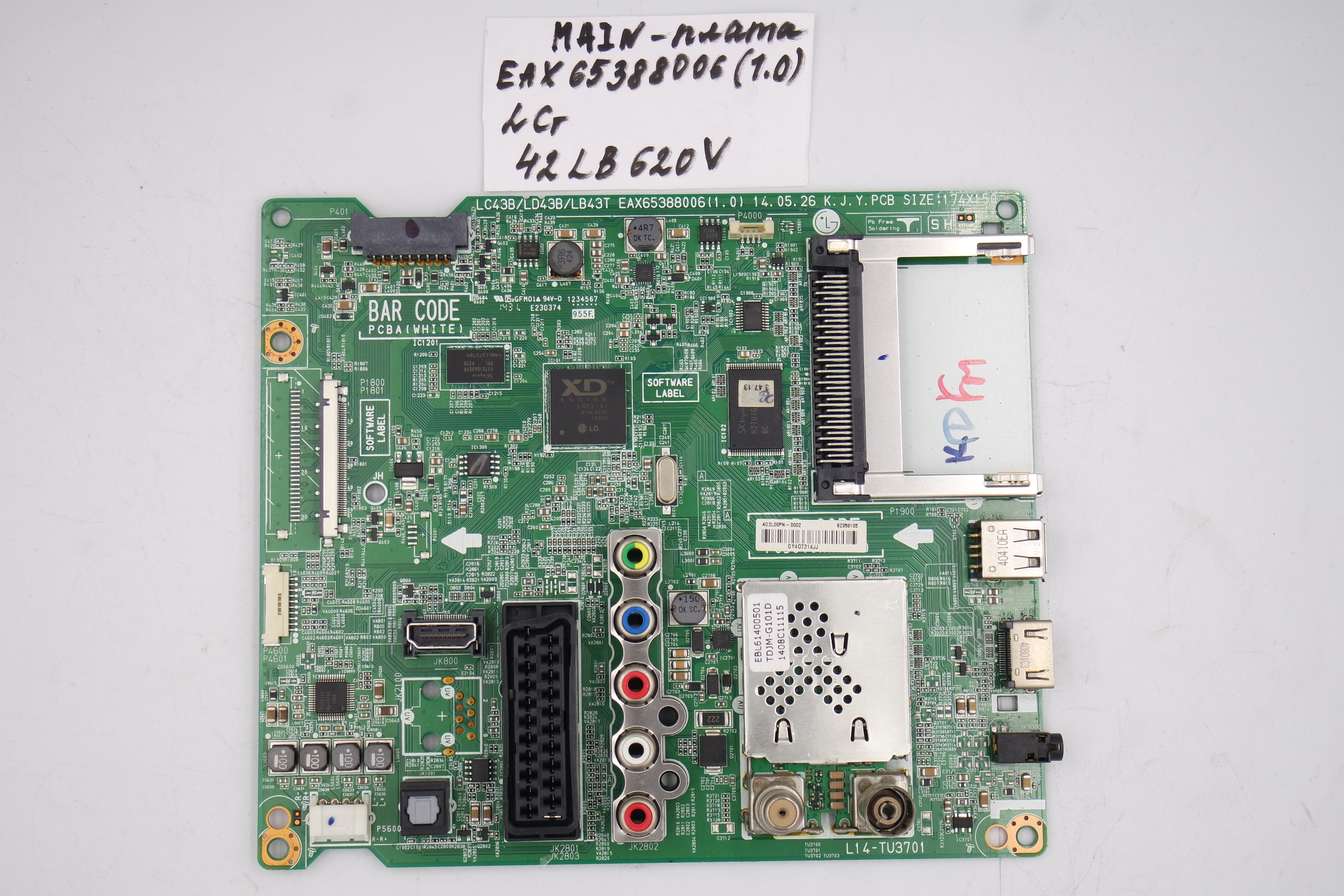 MAIN основная плата EAX65388006 (1.0) LG 42LB620V фото 1