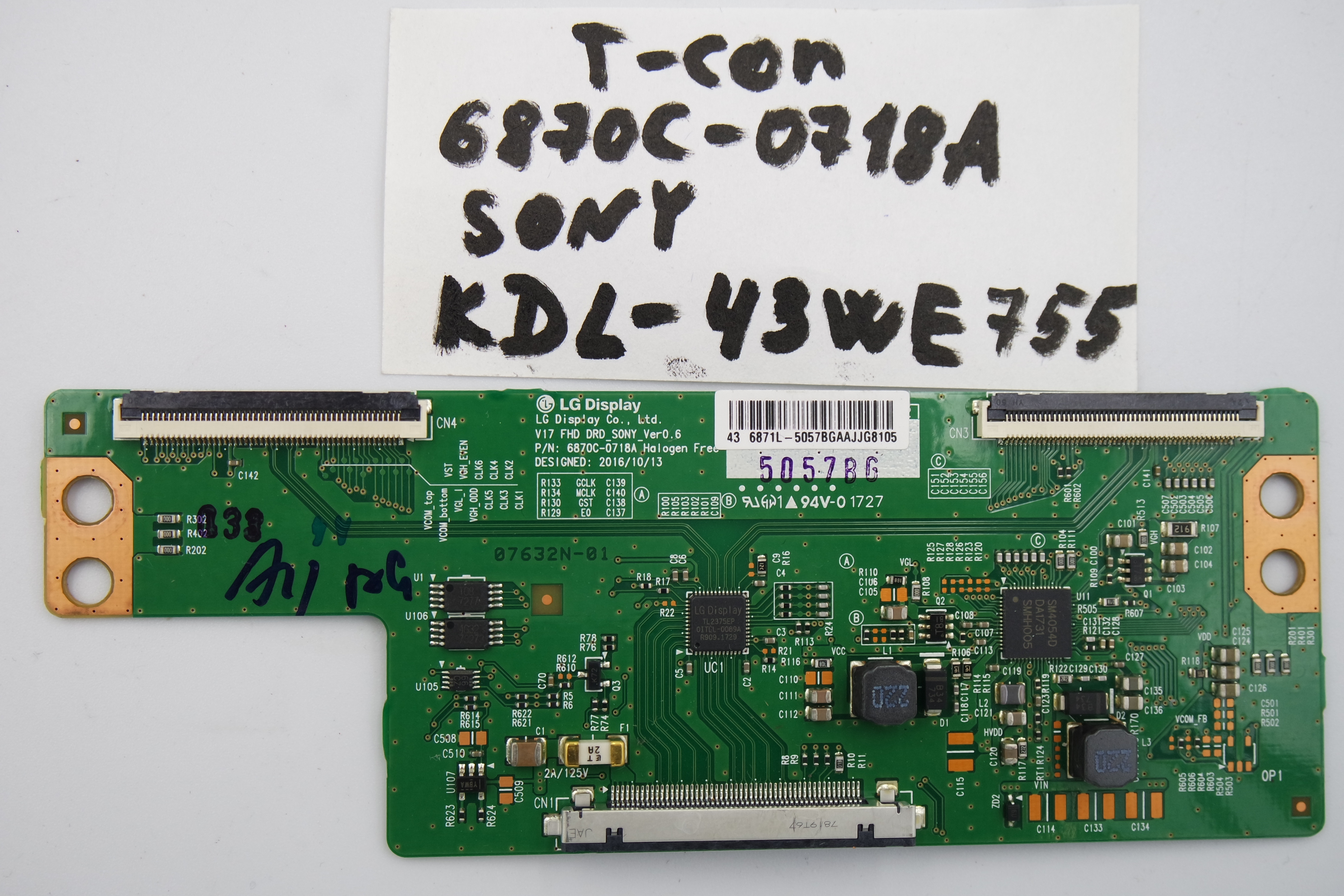 T-CON плата 6870C-0718A Sony KDL-43WE755 фото 1