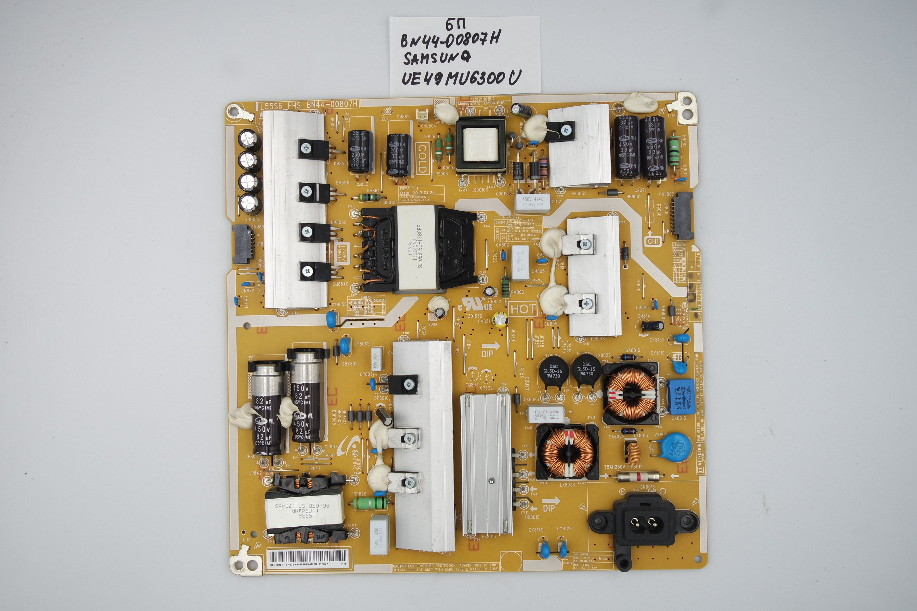 Блок питания BN44-00807H Samsung UE49MU6300U фото 1