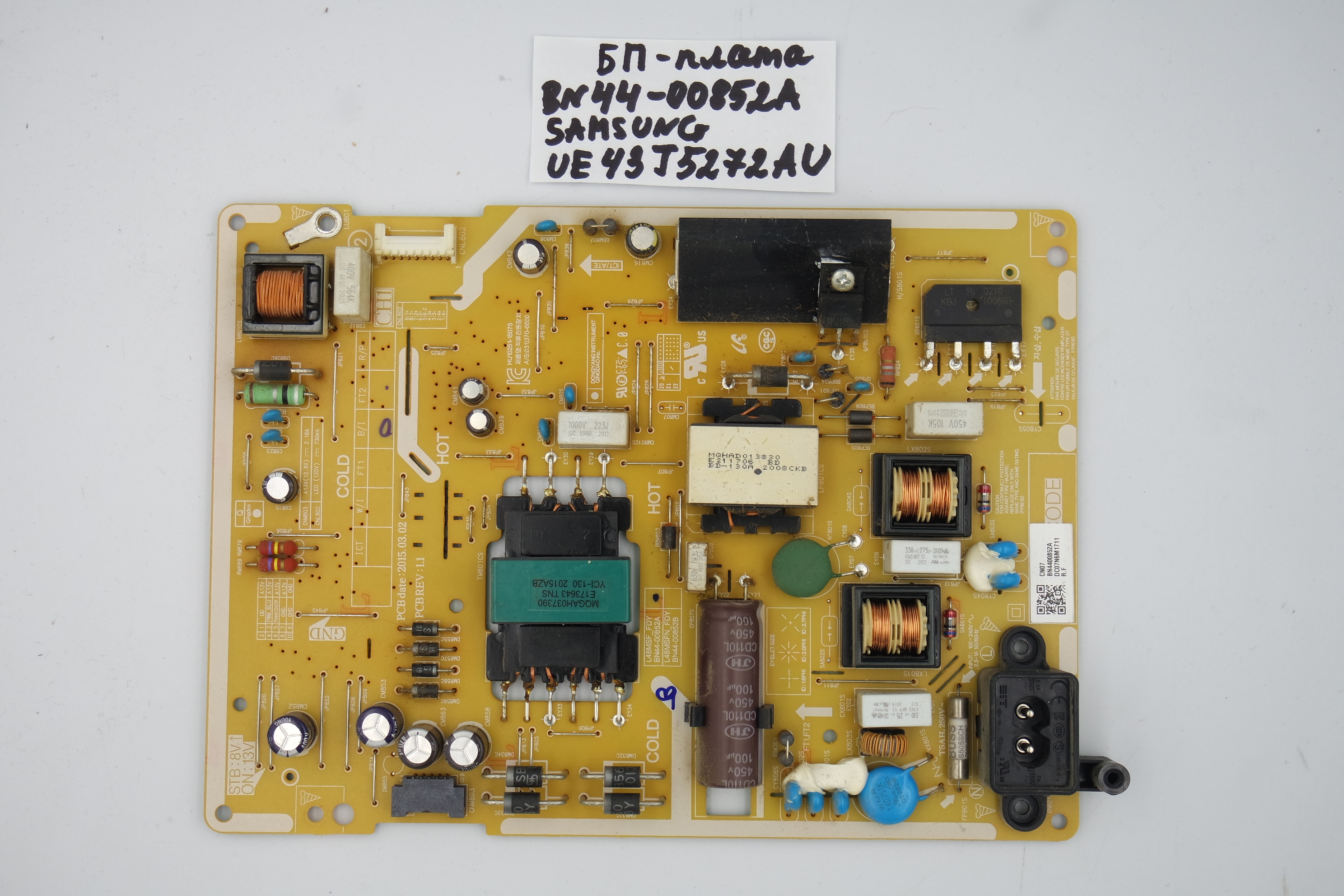 Блок питания BN44-00852A Samsung UE43J5272AU фото 1