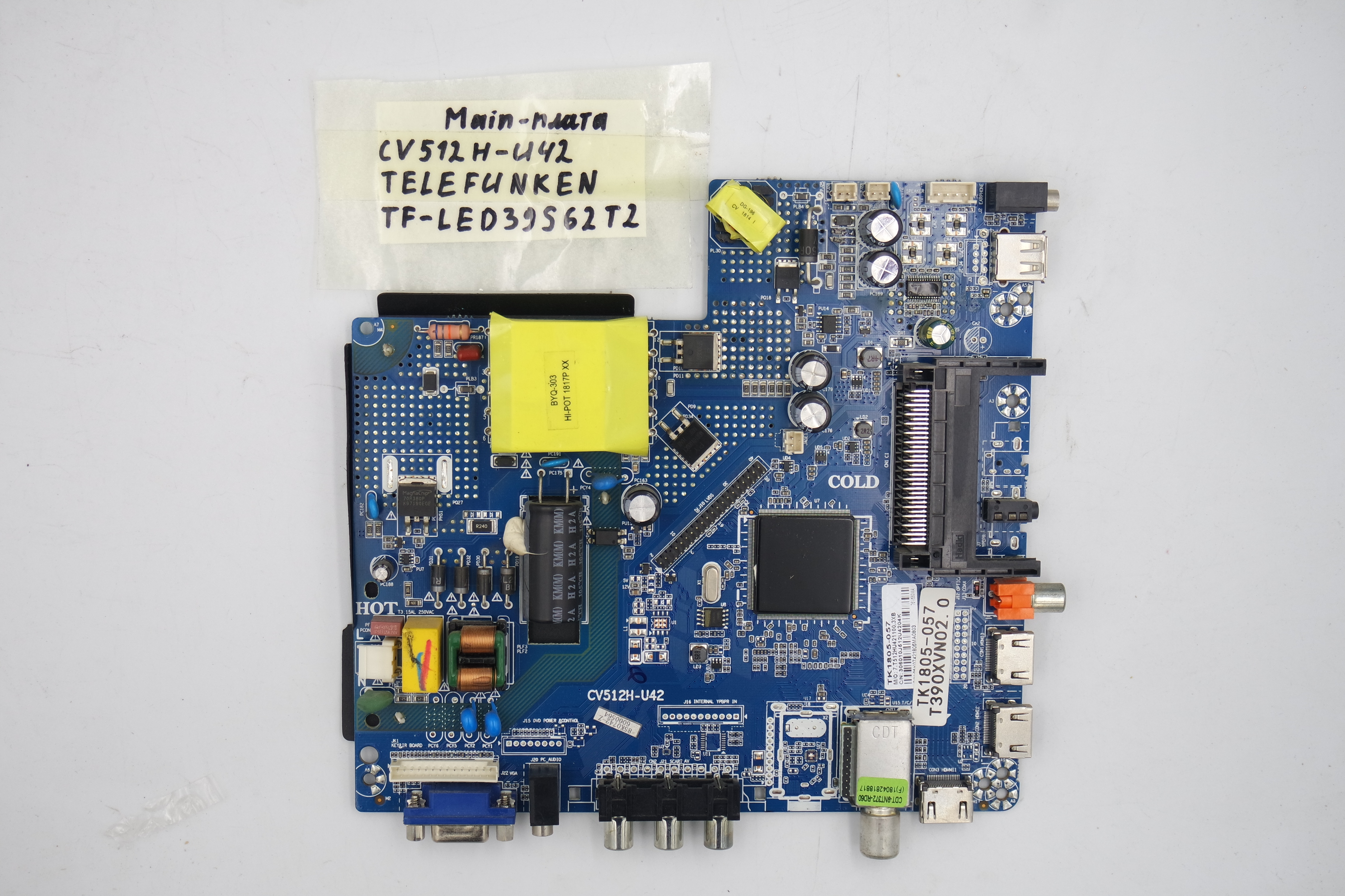 MAIN плата CV512H-U42 TELEFUNKEN TF-LED39S62T2 фото 1