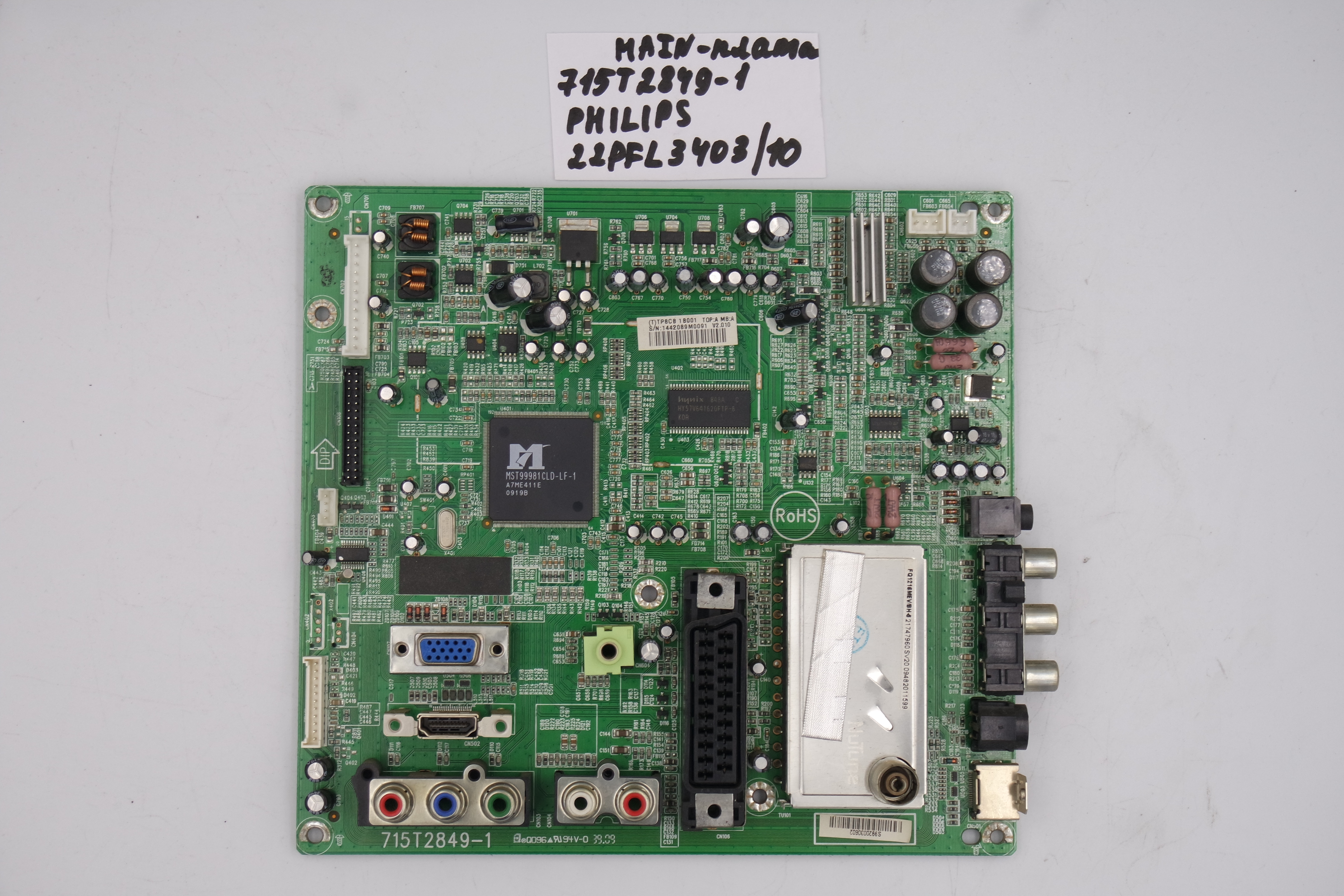 (MAIN) Основная плата 715T2849-1  PHILIPS 22PFL3403/10 фото 1