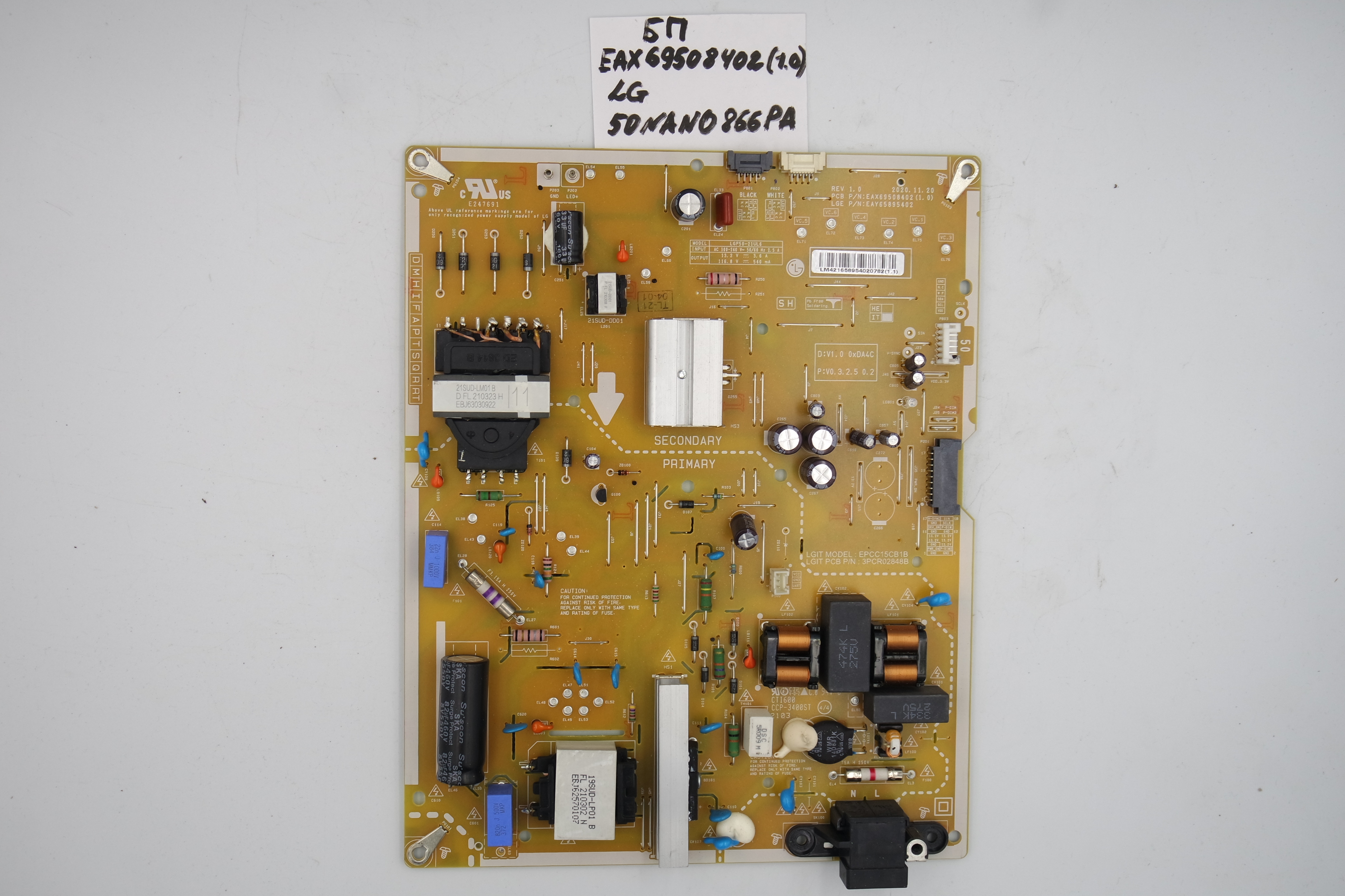 Блок питания EAX69508402 (1.0) LG 50NANO866PA фото 1