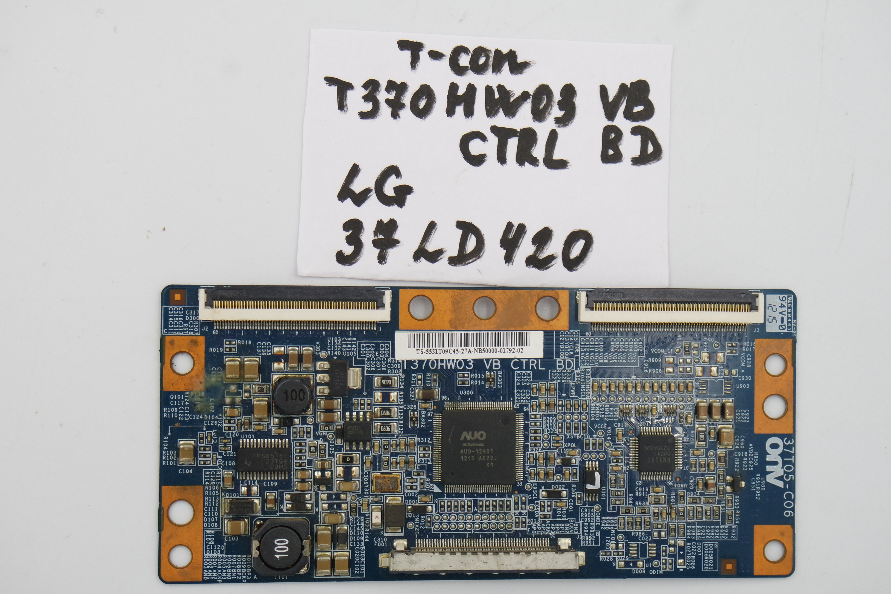 T-CON плата T370HW03 VB CTRL BD LG 37LD420 фото 1