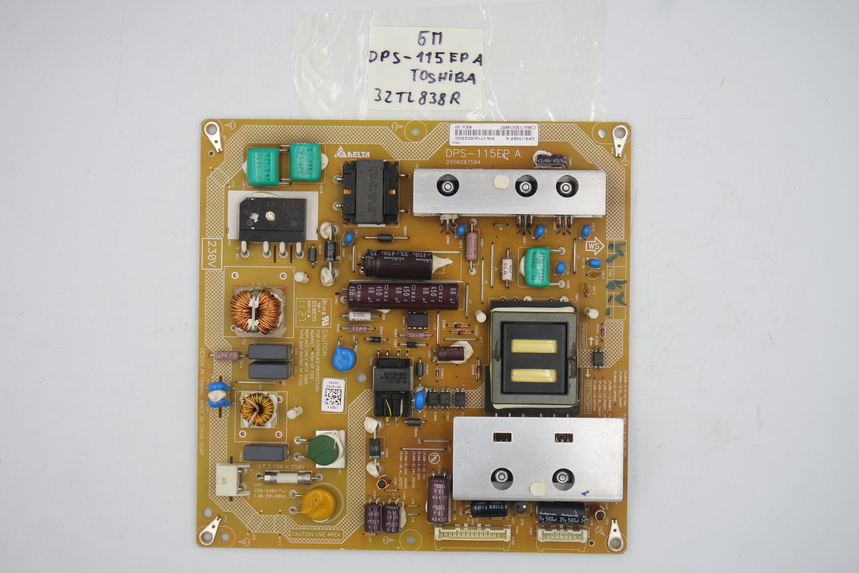 Блок питания DPS-115EP A Toshiba 32TL838R фото 1