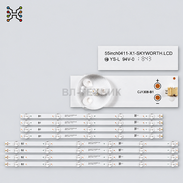 LED подсветка LG 55UJ620V / 55UJ630V / 55UJ6300, Skyworth 55U5A / 55E388G / 55G20 / 55G30, Panasonic