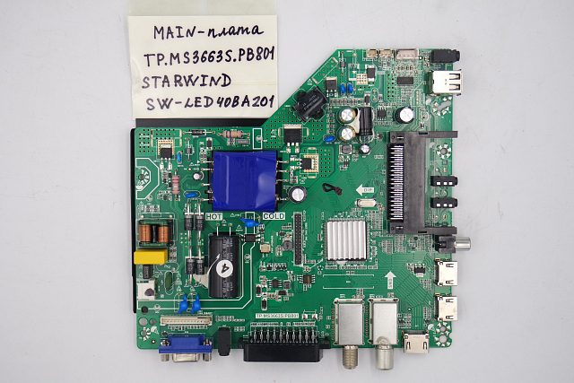 MAIN плата TP.MS3663S.PB801 STARWIND SW-LED40BA201
