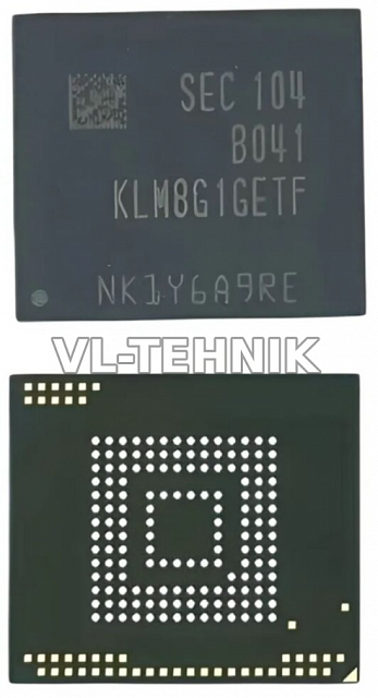 Микросхема памяти KLM8G1GETF-B041, FBGA eMMC ROHS