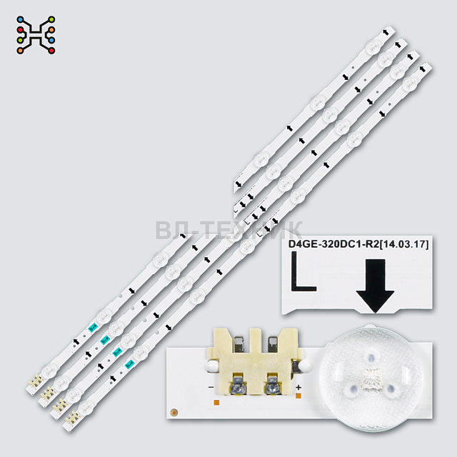 LED подсветка Samsung UE32H5500 / UE32H6400 / UE32J5500 / UE32J5600 / UE32J6300 / LT32E310 - D4GE-32