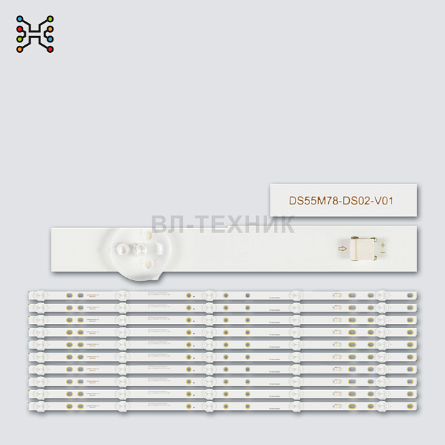 LED подсветка Baird TI5510D / TI5510DLEDDS / AKAI ATE-55B4744K / BBK 55LEX-5039 / 55LEX-6027 / 55LEX
