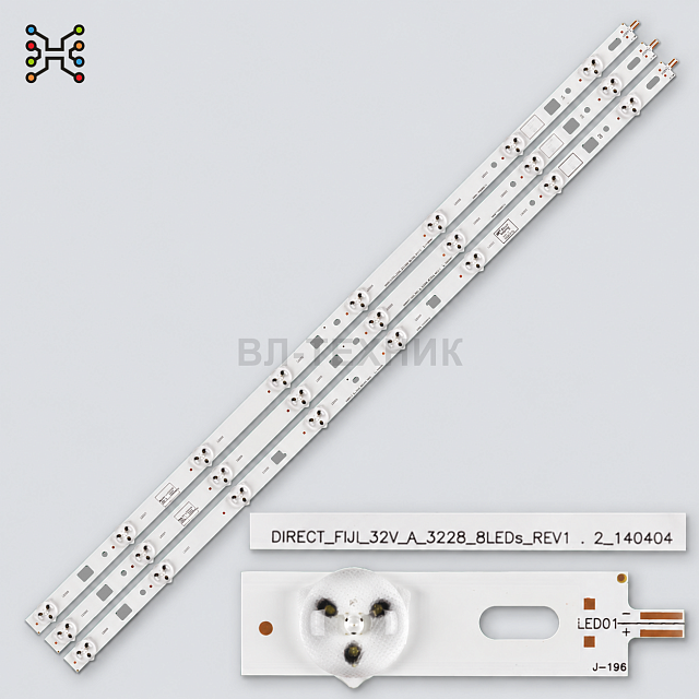 LED подсветка Sony KDL-32R303B / KDL-32RD303 / KDL-32RE303 / KDL-32R433B — LM41-00091J/00091K, 3 пла