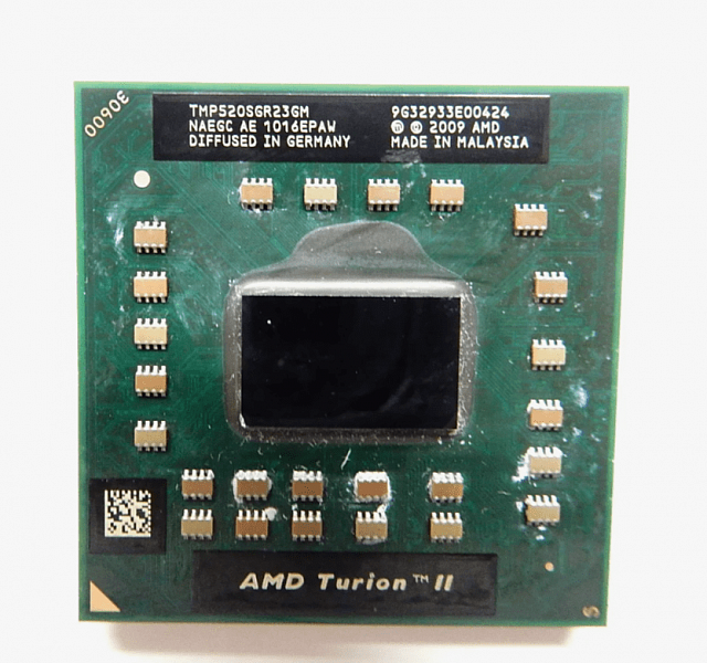 Процессор AMD Turion II P520 S1, 2,3 ГГц, 2 ядра, 2 потока.