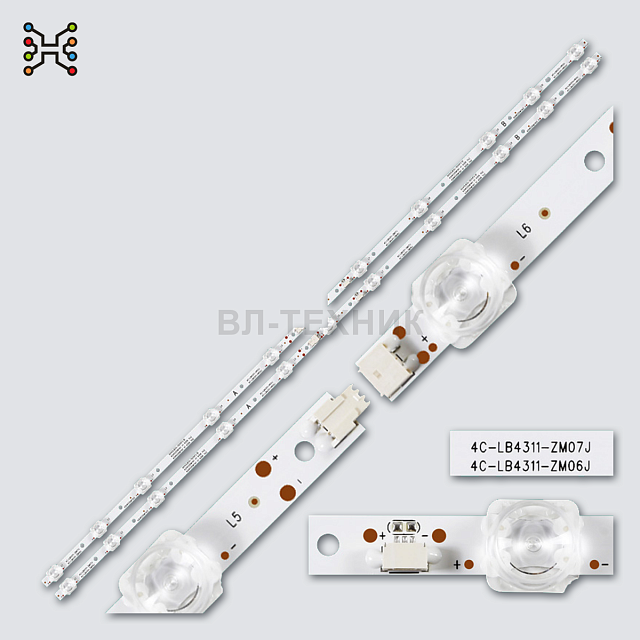 LED подсветка TCL 43A260 / 43A360 / 43A460 / 43F6F / 43L2F / 43V2 / 43V8 / 43S325 / 43S421 / 43S423