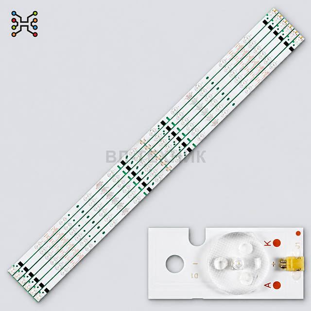 LED подсветка Telefunken TF-LED50S28T2 / 50S28T2, HD-50DB2, Heran HD-50DD7/HD-50AC2, Manta LED95001/