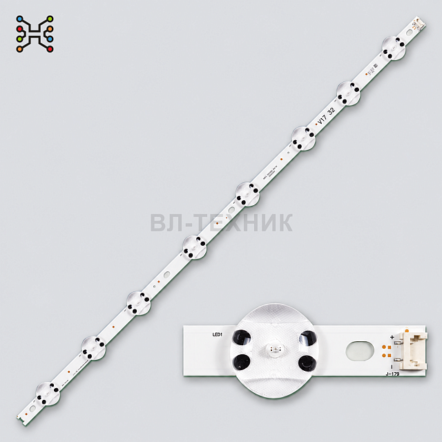 LED-подсветка 6916L-3148C для LG 32LJ510U, 32LJ510V, 32LJ610V, 32LJ622V, 32LV340C, 32″, 8 LED, 3V