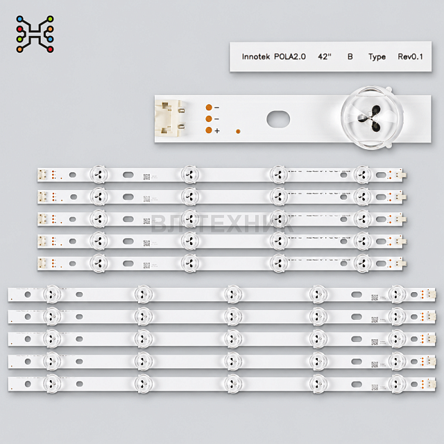 LED подсветка LG 42LN540V / 42LN570V / 42LN575S / 42LN578V / 42LA620V / 42LA613V - POLA2.0 42 A+B Re