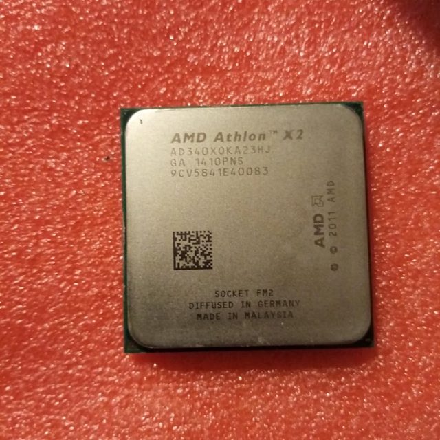 Процессор AMD Athlon X2 340 FM2, 3,2Ггц, 2 ядра, 2 потока.