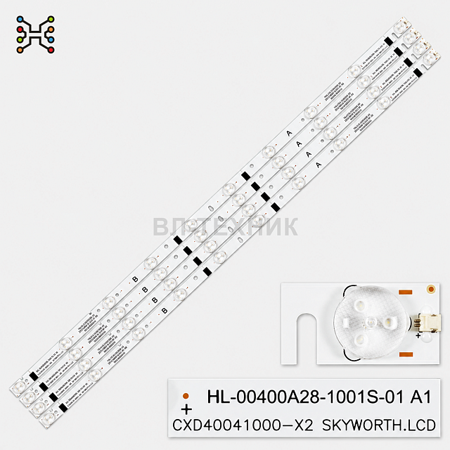 LED подсветка ZDCX40D10-ZC14F-02 , 303CX400033