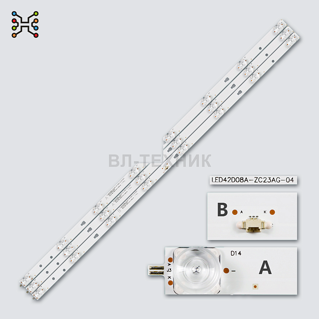 LED подсветка Doffler 43DF49-T2 / Haier 43V31 / 42U1 / LE43K6000SF / LE43K6500SA / LE43K6500TF / LE4
