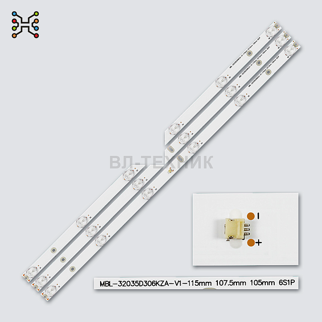 LED-подсветка MBL-32035D306KZA-V1 для DEXP 32A3300, Supra STV-LC32ST880WL, DNS/Hisense H32A30, 32″