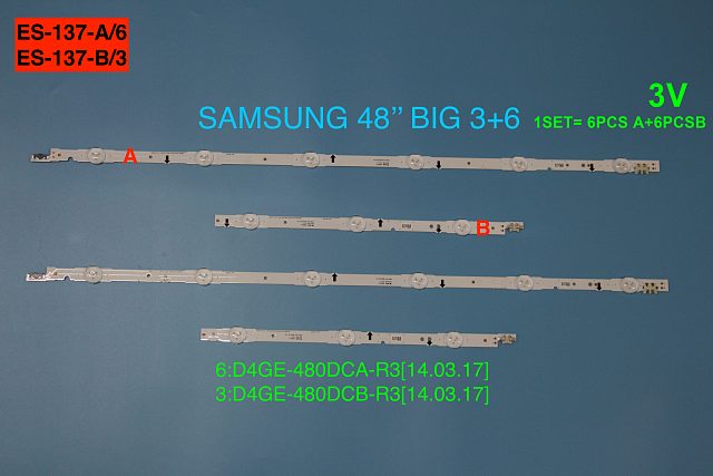 LED подсветка Samsung UE48H5000 / UE48H5500 / UE48H6200 / UE48H6400 / UE48J5600 / UE48J6200 - D4GE-4