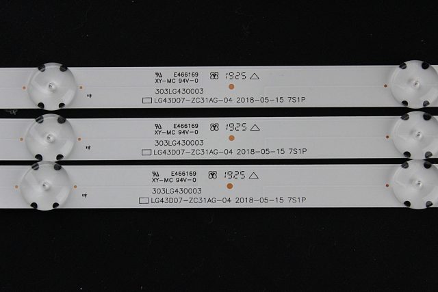 LED подсветка LC43490086A LG43D07-ZC31AG-04 LG Innotec DRT 43inch 430ML_ A-Type LED_ARRAY_Rev0.0 Б.У