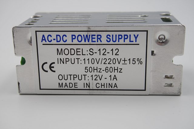 Блок питания 12в 1 а ( 12v 1a ) 12W пассив охлаждение, металл корпус