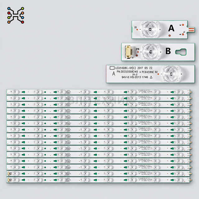 LED подсветка Haier LS55H610N / LU55H31 / U55X31 / U55X31J / U55A71H1 / GD5551A / G55Y-S / F55Y / F5