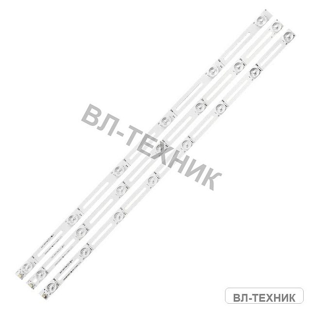 LED подсветка Panasonic TH-32A300K — LEFT BLUE-32D3503V1W7C1B60017M-HF / JC-10P, 4 планки, 7 LED, 60