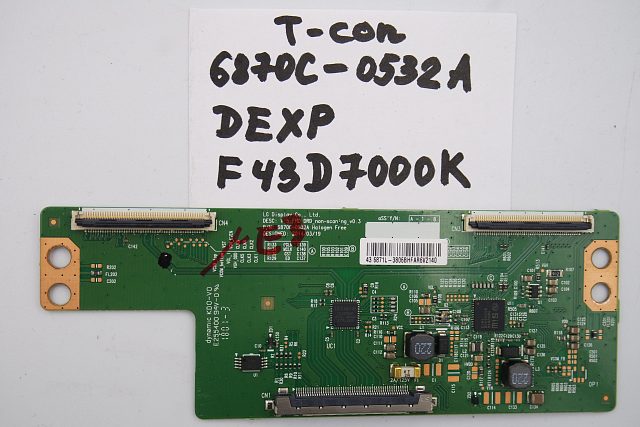 T-CON плата 6870C-0532A Dexp F43D7000K